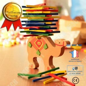 TD&reg; Jouet pour enfants Chameau Jeu d&Eacute;quilibre Empilement Jouet &Eacute;ducatif Blocs d&Eacute;quilibrage Jeu Parent Enfant B&eacute;b&eacute; Distraction