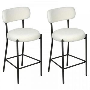 SUPFINE Tabouret de Bar Lot de 2 Chaises de Bar Moderne Scandinave Chaises Haute Cuisine pour Bar/Comptoir Capacit&eacute; de 120 kg