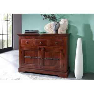 Buffet - Bois massif dacacia laqu&eacute; (Nougat) - Style colonial - OXFORD 531