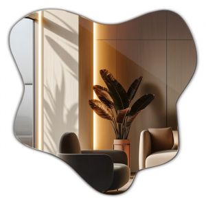 Miroir mural XXL sans cadre forme irrégulière pour un style unique - 773 cm x 766 cm