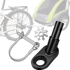 Coupleur de Remorque de Vélo Connecteur en Acier Attache Remorque de Vélo Adaptateur Dattelage de Remorque Montage Coupleur