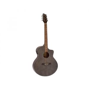 Guitare Folk &eacute;lectro-acoustique - DIMAVERY - STW-50 - Marron - Son de qualit&eacute; - Id&eacute;ale pour adultes