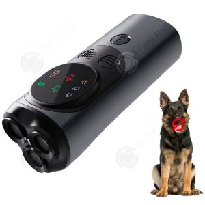 INN Anti aboiement chien ultrason 2 en 1 800mah 15-35kHz 845x468x126mm LED 2 types ultrasons usb anti-aboiement avec lampe de