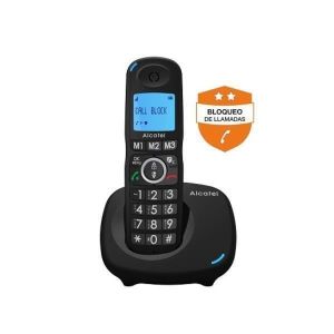 Téléphone sans fil - ALCATEL - Dect Xl535 - Noir - Portée 50m intérieur - 300m extérieur - Mains libres