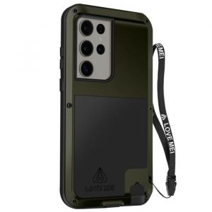 Coque rigide - LOVE MEI - Samsung S23 Ultra - Antichoc - &Eacute;tanche - Vert Kaki