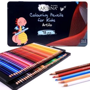 Artina Artilo Lot de 72 crayons couleur enfant - Coffret crayon dessin certifié FSC® crayons couleur pour lécole incassables