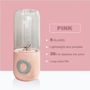 Blender - Presse agrumes &eacute;lectrique Portable de 500mL - Mini robot culinaire de cuisine - Type Rose