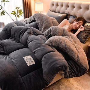 Couette Compacte: Cachemire &eacute;paisse plume doie &eacute;dredon laine 2 personnes luxueuse pour appartement 150x200cm(2kg)#B COUETTE