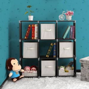 COMPO Meuble de Rangement 3 couches 9 cubesnoirétanche