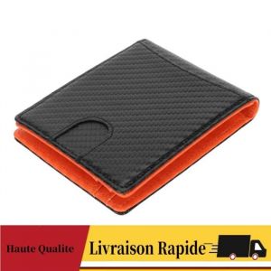 Portefeuille Homme en Cuir Slim RFID Blocage 10 Cartes Clip dArgent - QIILU