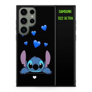 Coque de t&eacute;l&eacute;phone - Coque en Folie - Compatible Samsung Galaxy S22 Ultra Stitch Disney Lilo et Stitch Olaf Ref 2256