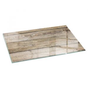 Plaque verre pour po&ecirc;le planches de bois en disposition unique 100x50 pour une protection styl&eacute;e du sol Tulup