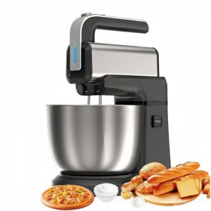 Robot Patissier 300W 3.5L Robot Cuisine Multifonctions Puissant avec Fouet Crochet Pétrin 5 Vitesses pour Cuisson Gâteaux