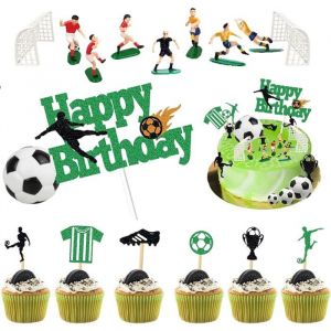 23 Pièces Décoration De Gâteau Football Décorations Foot Pour GâteauFootball Cake Decorations Pour Enfants Deco Anniversaire