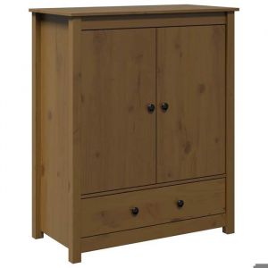 Buffet CLOUD commode meuble de rangement Marron miel 83x415x100 cm Bois massif de pin J1584