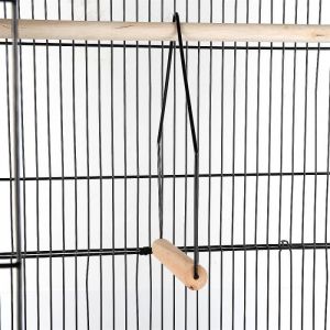 Cage Oiseaux Voli&egrave;re Perruche avec 4 mangeoirs en plastique pour Perroquet /Calopsitte &eacute;l&eacute;gante /Canaries 46 x 355 x 99 cm M&eacute;tal No