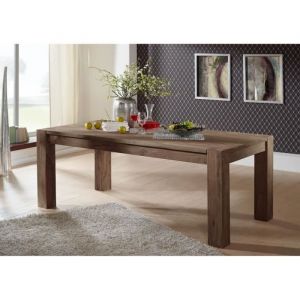 Table &agrave; manger 220x100cm - Bois massif de palissandre huil&eacute; - NATURE GREY #407