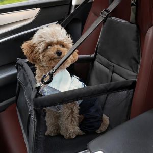 Panier Chien Voiture Oxford Respirant Lavable Si&egrave;ge Auto Pliable Caisse Transport pour Petits Animaux de Compagnie40 * 32 * 24cm