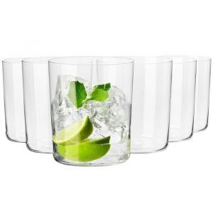 Krosno Verre à Cidre Eau Jus Coca Cola Mojito Cocktail - Lot de 6 Gobelets 500 ml - Collection Mixology - Lavable au Lave-Vaisselle