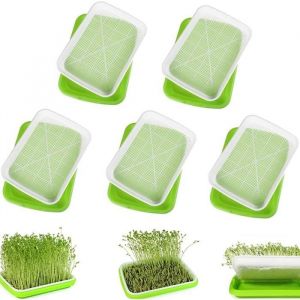 5 Pièces Plateau de Germination Bac à Semis Plateau Semis Plateau de Propagateur de Graines Germinateur pour la Plantation Germ