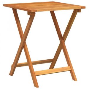 PROMOTION Table à dîner Pour jardin pliante Carrée 60x60x72 cm - Bois massif Acacia 87092 - BestMeuble