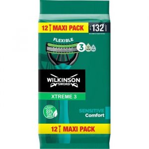 Rasoirs - WILKINSON SWORD - Xtreme 3 Sensitive - 12 pi&egrave;ces - Peaux sensibles - Aloe Vera et Vitamine E