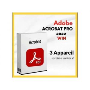 Adobe Acrobat Pro 2022 (PC) (3 Appareil) -  Version complete - Livraison rapide 2H