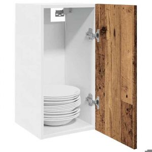 SALE ELEMENTS Cuisine - Armoire suspendue - Meuble Colonne Meuble Haut de cuisne Lyon vieux bois 30x31x60 cm @EU(72938)