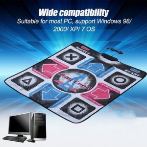 Tapis de danse tapis de tapis de danse étape de danse de jeu de danse haute sensibilité avec USB pour PC 93 x 83 cm/366 x 327