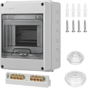 Coffret Electrique Etanche，IP65 avec 1 rang&eacute;e de 5 modules，tableau electrique，boitier etanche electrique exterieur，pour les jardin