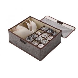 Organisateur Vetement pour sous - vêtements Boite Rangement Pliable Convient aux Sous-Vêtements Chaussettes Lingerie Culottes
