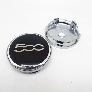 Lot de 4 cache-moyeux de roue 60 mm pour FIAT 500 accessoires de voiture couvercle de moyeu badge emblème autocollants ~6636
