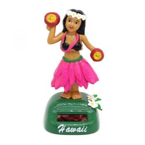 Danseuse Hawaienne Voiture Qui BougeFigurines et Jouets Solaires de VoitureJouet Voiture Solaire Balançoire Poupée Hawaiian Fille