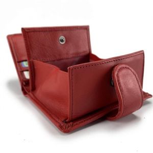 Porte Monnaie en cuir - ELEPHANT DOR - S5917/ROUGE - Anti-piratage CB - Petite taille