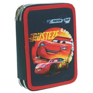 Trousse garnie - CARS - PistonCup 20 CM - 10 feutres de couleur - 10 crayons de couleur - Rouge