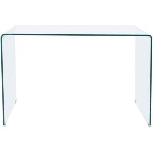 Table de bureau rectangulaire en verre - Longueur 120 x profondeur 70 x hauteur 74 cm