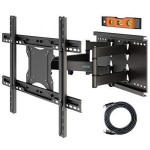BONTEC Support TV Mural Orientable et Inclinable Fixation Murale TV LED LCD Incurvée/Plate de 37 80 Pouces avec Double Bras Ultra