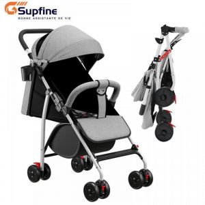 SUPFINE Poussette Canne Compacte pour B&eacute;b&eacute; - Capacit&eacute; 35kg - Convient de 6 mois &agrave; 5 ans - avec Porte-Gobelet - avec Toit Solaire