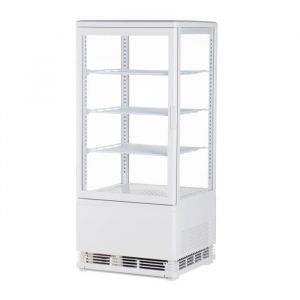 Vitrine réfrigérée à poser de comptoir - Blanche 78 litres - Mini vitrine