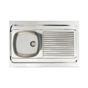 MODERNA &Eacute;vier &agrave; poser Lavelli inox 18/10 lisse 1 cuve 1 &eacute;gouttoir - 900x600mm