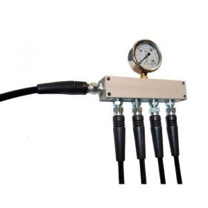 Distributeur dair comprim&eacute; - Non sp&eacute;cifi&eacute; - 250 Bar - Manom&egrave;tre inclus - 4 sorties G1/4 - Aluminium