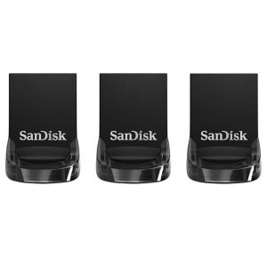Lot de 3 SanDisk 128 Go Ultra Fit USB 3.2 Cl&eacute; USB des vitesses allant jusqu&agrave; 400 Mo/s