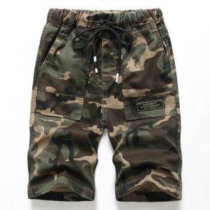 Bermuda Garçon 5-14 ans Enfant été en Coton Short Léger Camouflage Taille élastiquee par Lien