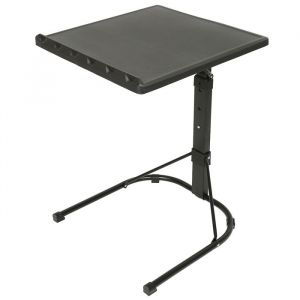 B.LIVEM Table de Lit pliable Table inclinable à 90° pour ordinateur portable Noir 43*43*63-70-76cm