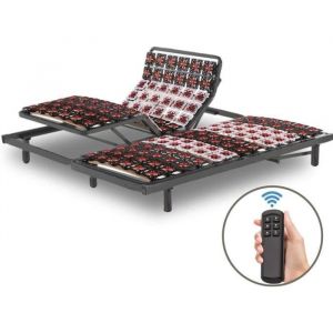 Sommier Relaxant Electrique by Sampur - 100% Plots Ergonomiques - 2x80x200 cm - Literie de Relaxation Electrique Encastrable