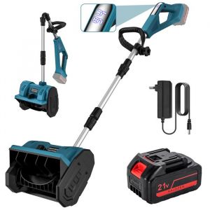 Fraise &agrave; Neige sans Fil pour Batterie 21V 2200 tr/min Largeur utile 33cm Hauteur de Neige Max 20 cm direction r&eacute;glable &agrave; 45&deg;