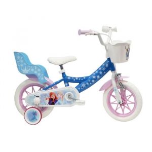 V&eacute;lo Enfant 12 - FROZEN - 12 pouces - Bleu - 3 &agrave; 5 ans - La Reine des Neiges