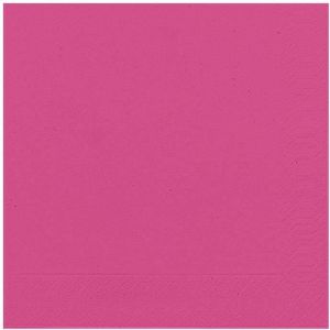 DUNI - 20 Serviettes ouate 33x33cm 3 plis Fuchsia