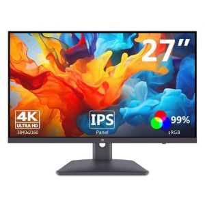 Moniteur de jeux PC Z-Edge U27P4K 27 pouces IPS 4K 16:9 75Hz 5ms UHD (3840x2160) Moniteur FreeSync 2 * DP1.4 et 2 * HDMI2.0