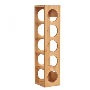 XJING-Casier &agrave; vin en bois pour 5 bouteilles Meuble de rangement pour bouteilles Gain de place-13.5*12*53cm